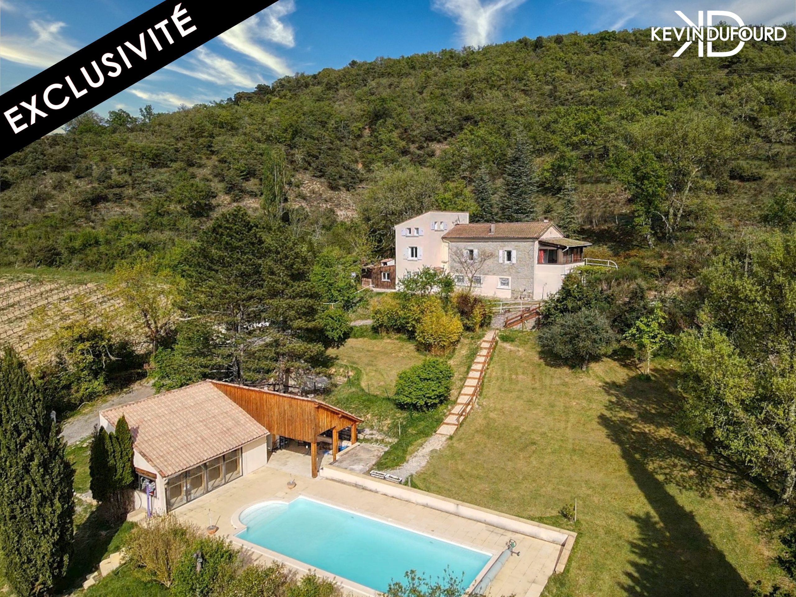 Maison de 160m² sur un terrain de 6000m² à VILLENEUVE-DE-BERG